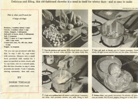 Vintage Recipe Clipping of Old Fashioned Chowder - Click To View Larger