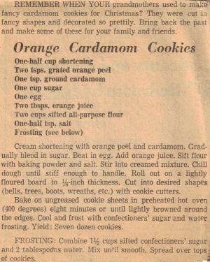Orange Cardamom Cookies Recipe