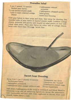 Pearadise Salad Vintage Clipping