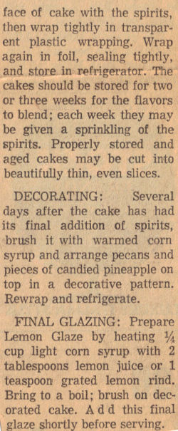 Pineapple Fruit Cake Recipe Clipping - Part 3