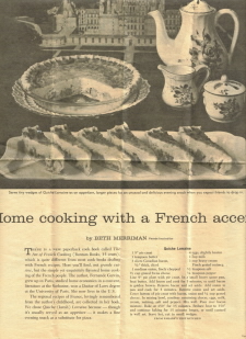Home Cooking With A French Accent - Vintage Article - Click For Larger View