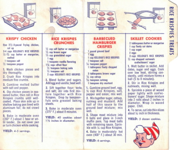 Vintage Rice Krispies Recipes - Click to View Large