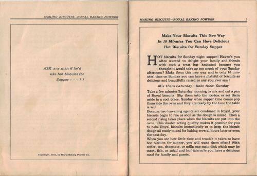 Making Biscuits - Royal Baking Powder Co. - Click To View Larger