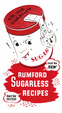 Rumford Sugarless Recipes - Cover  -  Click To View Larger