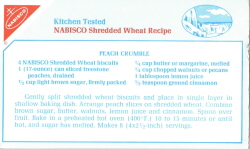 Shredded Wheat Recipe Card - Click To View Larger Image