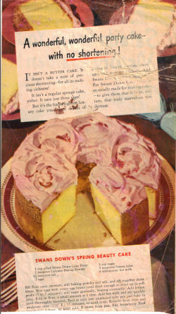 Spring Beauty Cake - WWII Ration Recipe - Click To View Larger