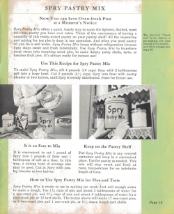 Spry Pastry Mix - Spry: What Shall I Cook Today - Click To View Larger